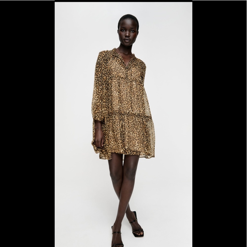 New Zara Leopard Mini Dress